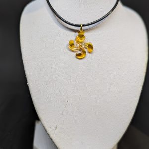 Collier croix Basque ocre