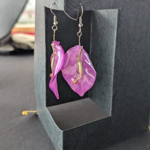 Boucles d'Oreilles en Bougainvillier