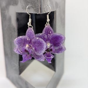 Boucles d'oreilles Orchidée