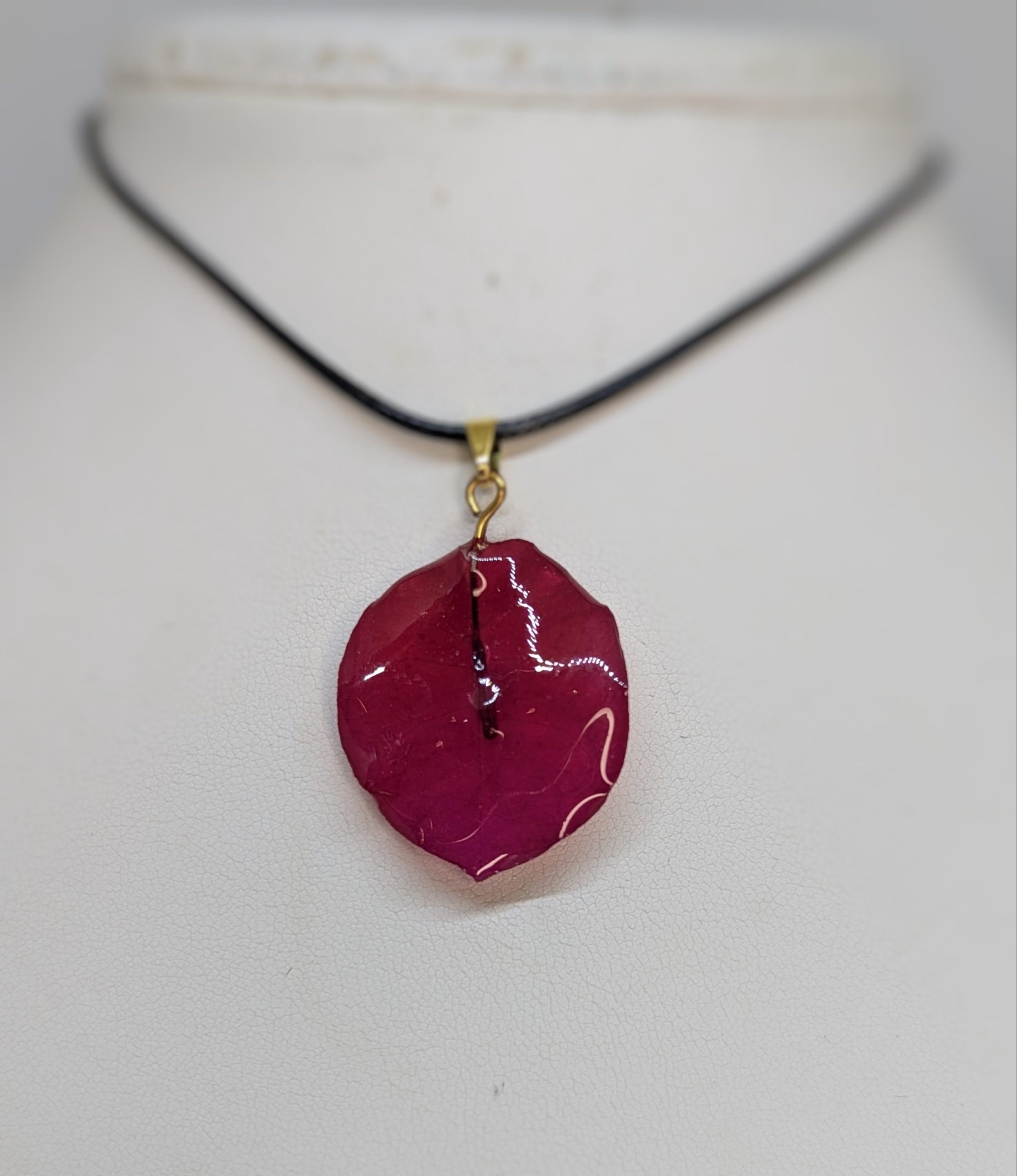 Collier bougainvillier grenat